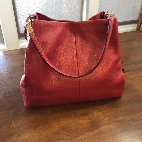 Red Leather Coach Bag - Picture 4 of 6